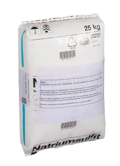 Weißes Sackgebinde von Grünbeck mit Produktinformationen und Barcode, verpackt in 25 kg. Inhalte deuten auf Lebensmittelqualität hin, geeignet für verschiedene Anwendungen.